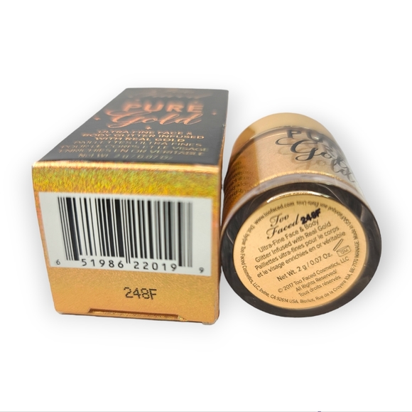 Too Faced Pure Gold Ultra Fine Face and Body Glitter Infused with Real Gold - Picture 9 of 13